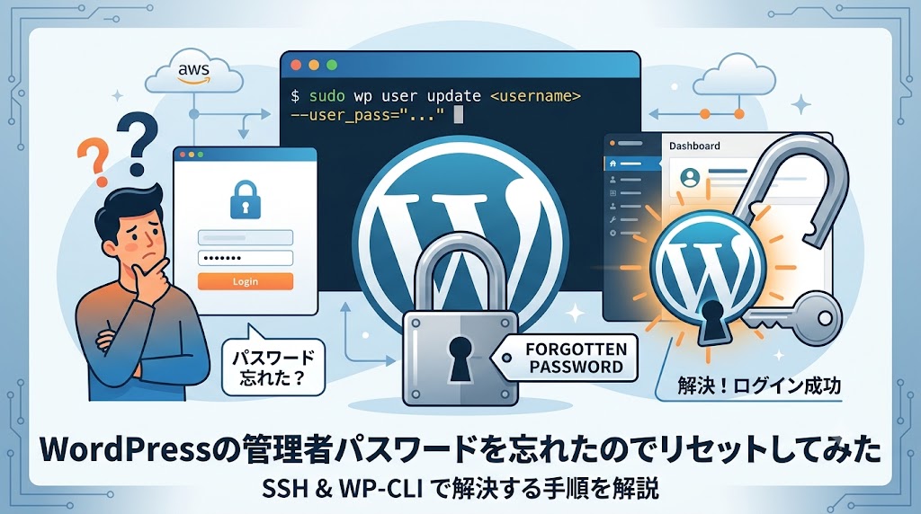 WordPressの管理者パスワードを忘れたのでリセットしてみた